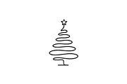 Fluid Layered Christmas Tree Logo, a Branding & Logo Template by Vectorium Studio (Thumbnail 1 of 2)
