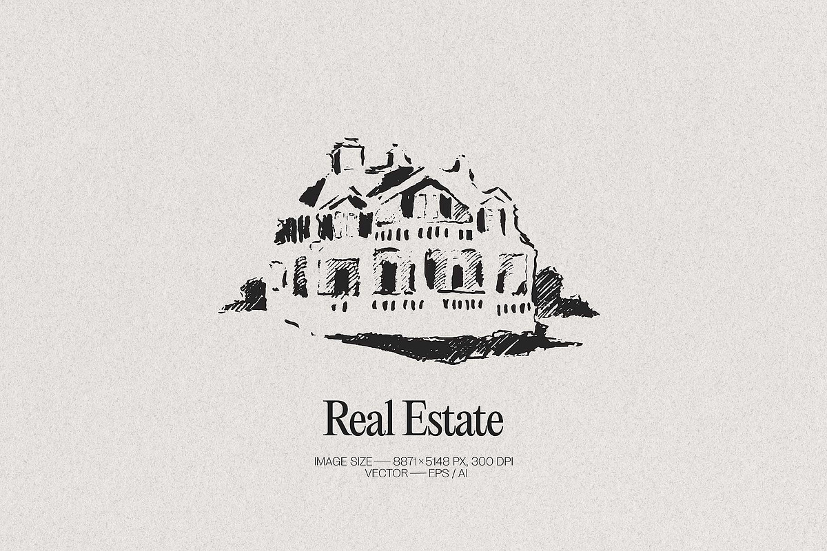 Illustrations of mansions, an Object Illustration by TheMountBirdStudio (Photo 4 of 7)