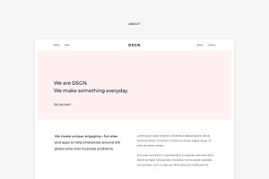 DSGN - Portfolio PSD Template