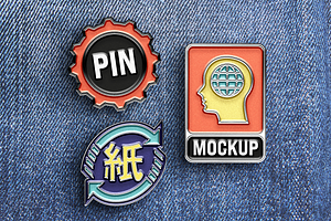 Enamel Pin Mockup