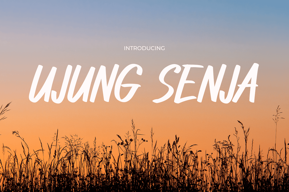 Ujung Senja, a Sans Serif Font by Pinisi ART (Photo 1 of 10)