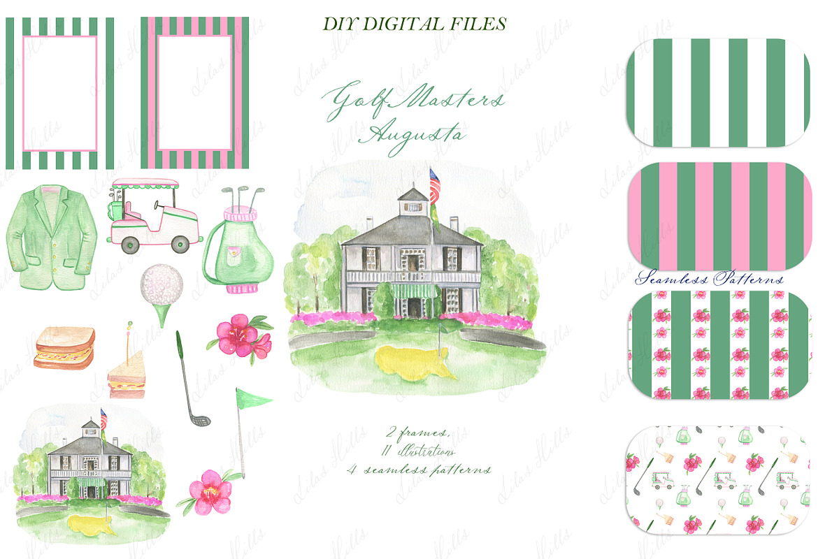 Golf Masters Augusta Clipart, a Graphic by LABFcreations (Photo 2 of 4)