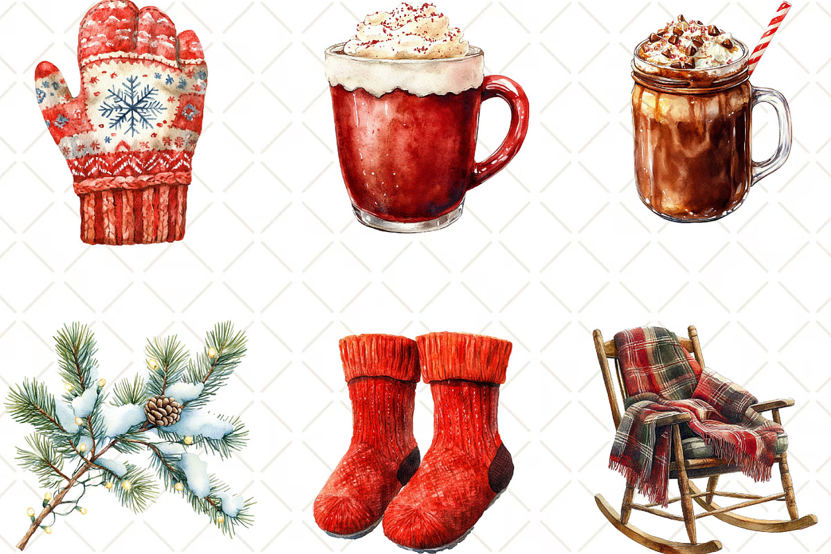 Cozy Christmas Sublimation Designs, an Illustration by Black Bird Studio (Photo 5 of 6)