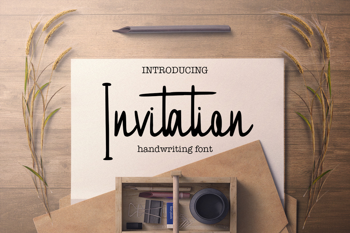 Invitation handwritten font, a Script Font by Gennadi Digital Studio (Photo 1 of 4)