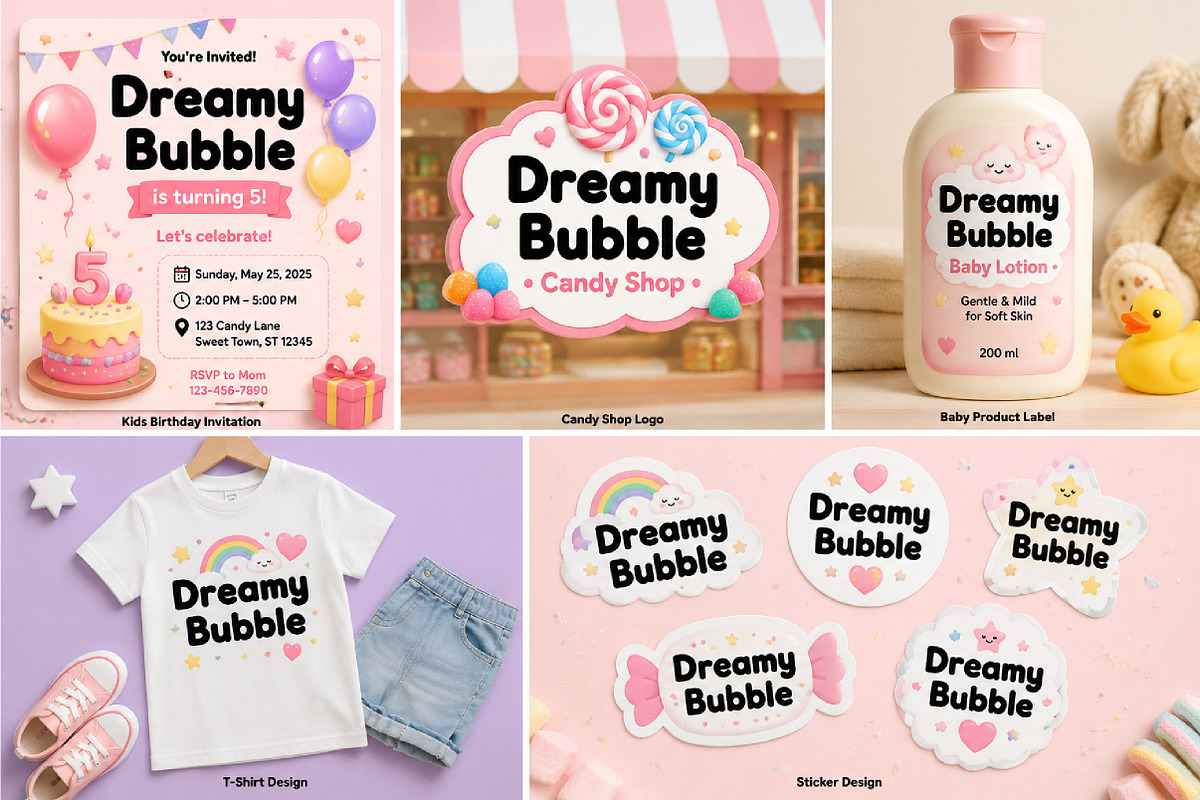 Dreamy Bubble, a Slab Serif Font by Wow Magic (Photo 4 of 4)