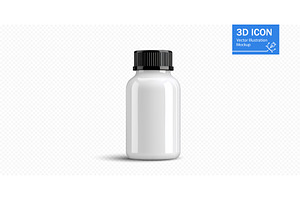 Blank white bottle mockup suitable, a Texture Illustration by ZinetroN