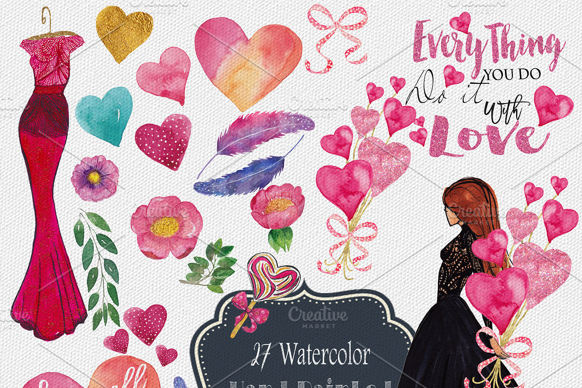 Valentine Clipart, an Illustration by My Creative Atelier (Photo 2 of 5)