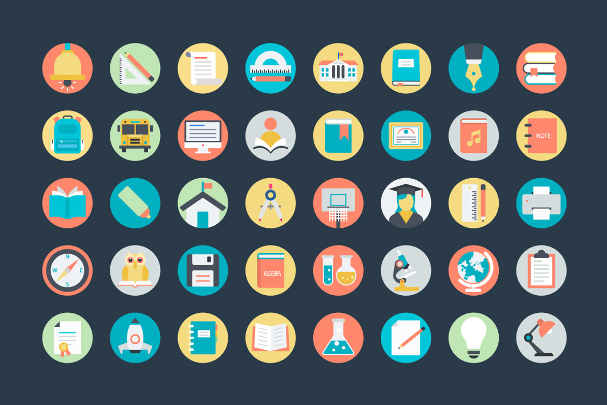 100+ Flat Education Vector Icons, a Duotone Icon by Vectors Market (Photo 2 of 4)