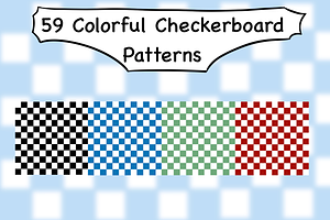 59 Colorful Checkerboard Patterns, a Pattern Graphic by MessyArtss