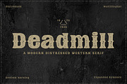 Deadmill - Wild West Serif, a Serif Font by Parker Creative (Thumbnail 1 of 6)