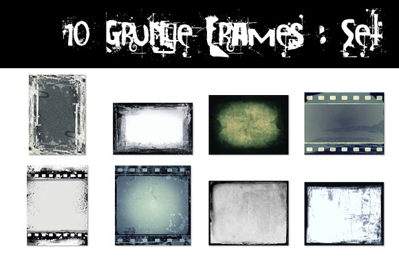 10 Retro Style Grunge Frames