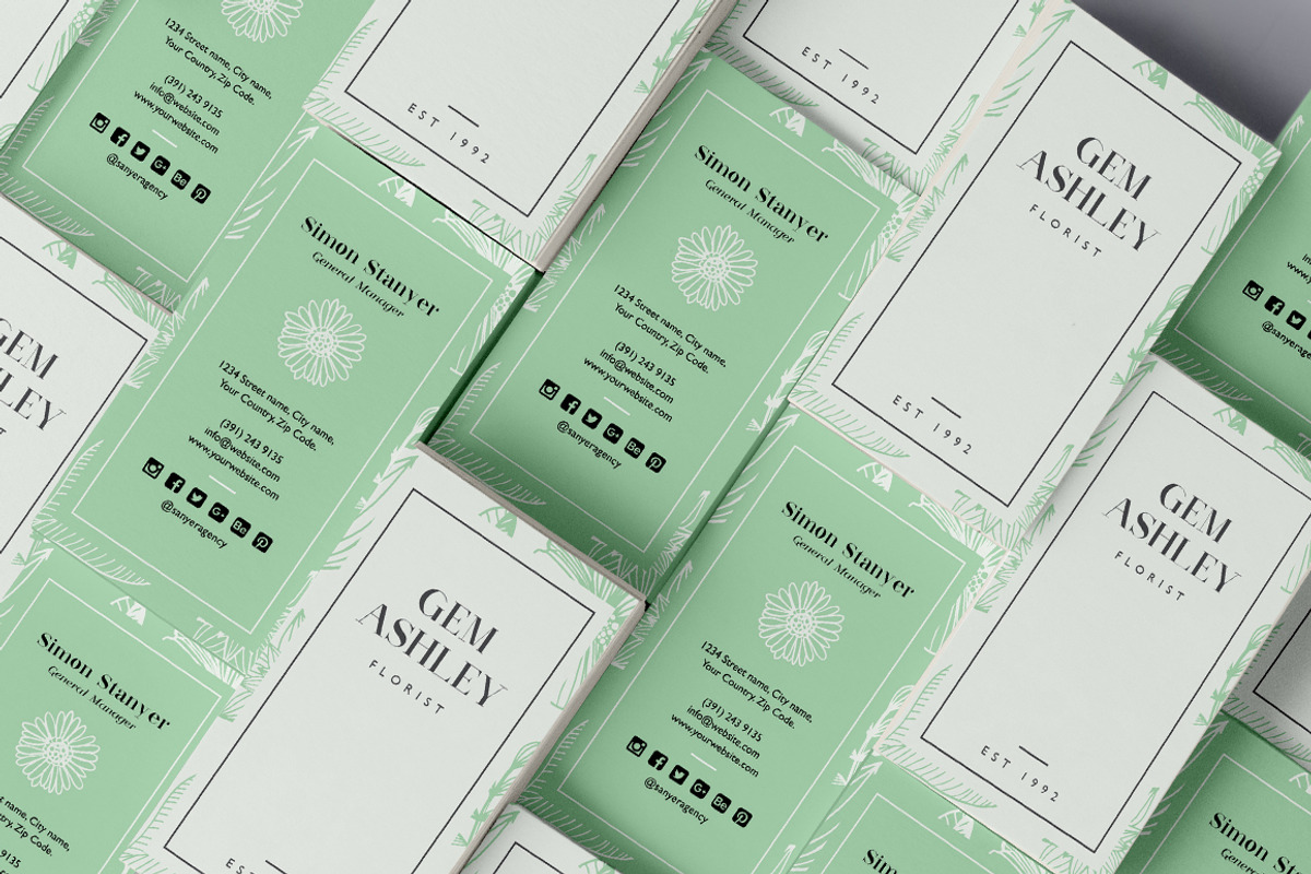 100 Modern Business Card Bundle, a Business Card Template by GraphicsEgg (Photo 83 of 102)