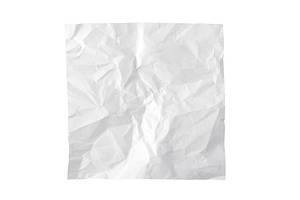 Isolated crumpled sheet of white paper with realistic creases an, a Business Photo by Ales Munt