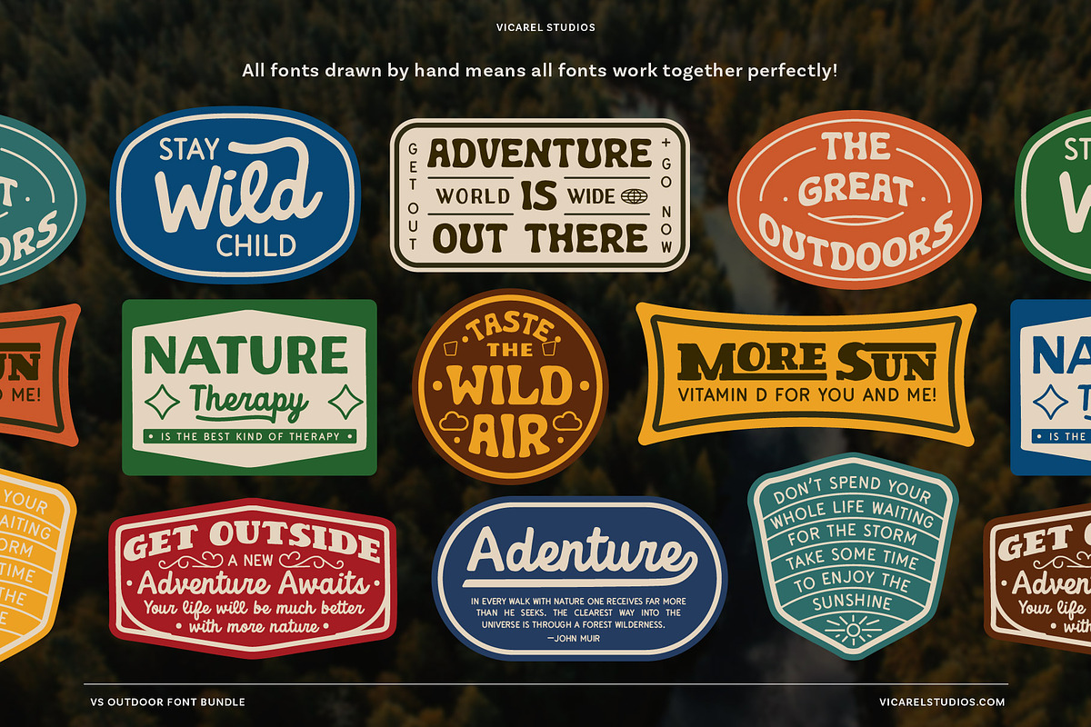 National Park Font Bundle, a Handwritten Font by Vicarel Studios (Photo 4 of 31)