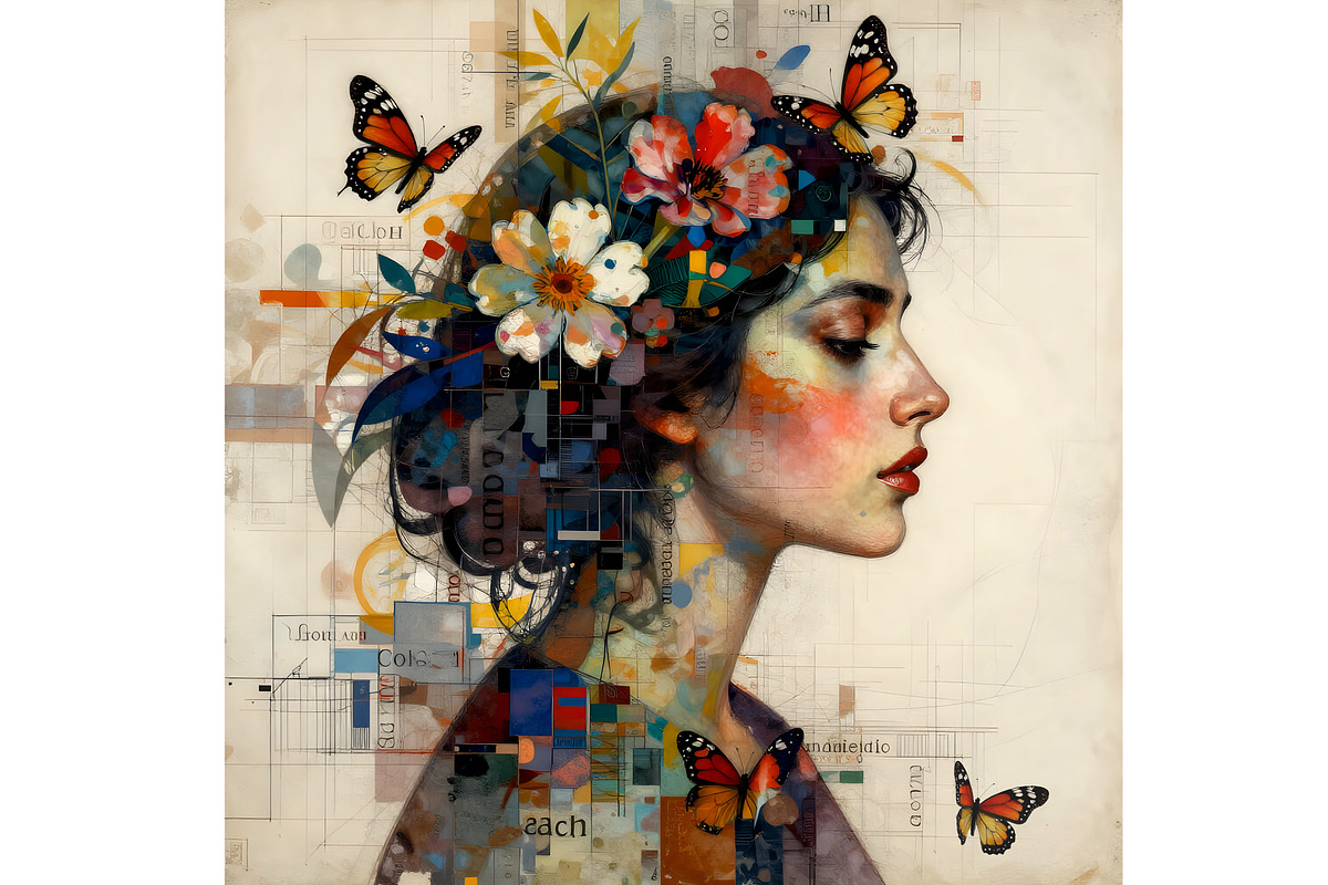Women in Reflection, a Person Illustration by Sharon Schwalbe (Photo 5 of 6)