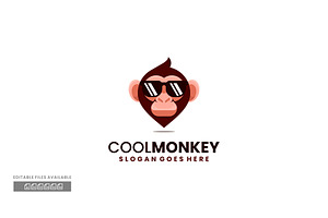 Cool Monkey Gradient Colorful Logo, a Branding & Logo Template by ivan_artnivora