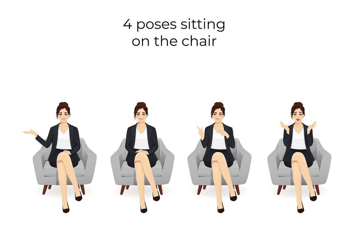 Business Woman Character Pack, a Finance Illustration by Volha Hlinskaya (Photo 6 of 9)