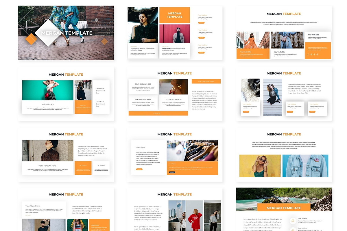 Mergan - Keynote Template, a Presentation Template by AQR Studio
