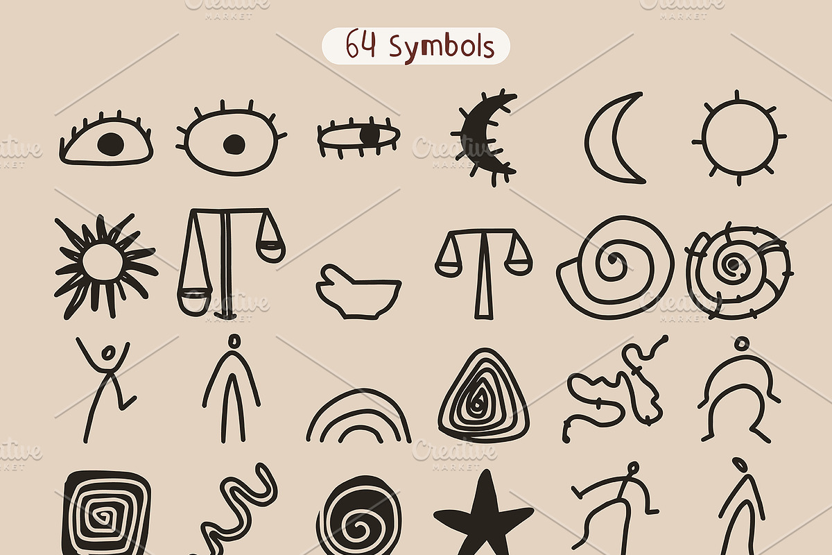 296 FOLK POTTERY CLIPARTS MYSTIC SET, an Object Illustration by JuDesign (Photo 5 of 24)