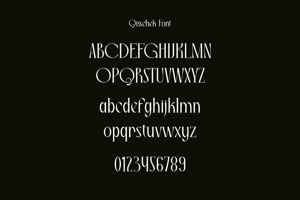 Qisschek - Modern Serif Font, a Serif Font by Iqsiart Studio (Photo 9 of 12)