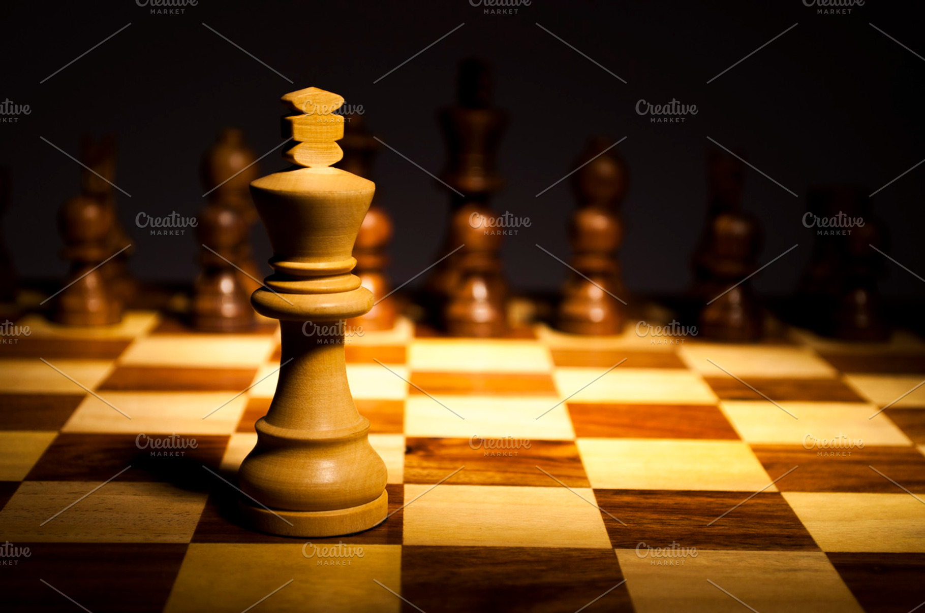 White king focused
