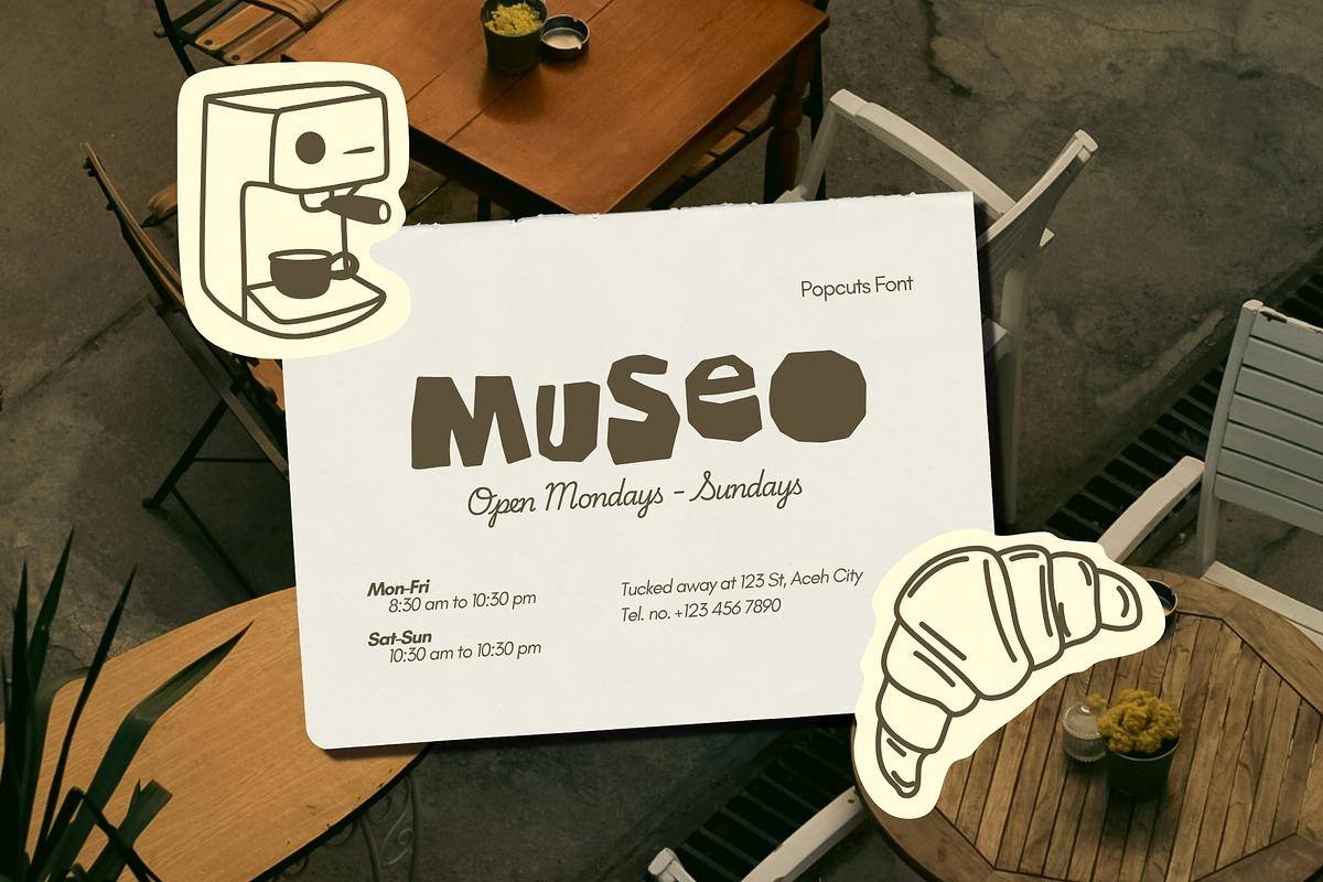 The Popcuts – A Quirky Cutout Font, a Handwritten Font by Get Studio (Photo 4 of 8)
