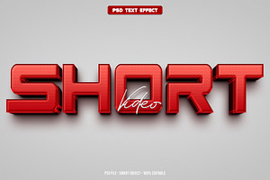 Short 3D editable text effect, a Layer Style Add-On by Hello Muh