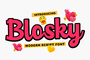Blosky Script, a Script Font by Madjack.font (Thumbnail 1 of 8)
