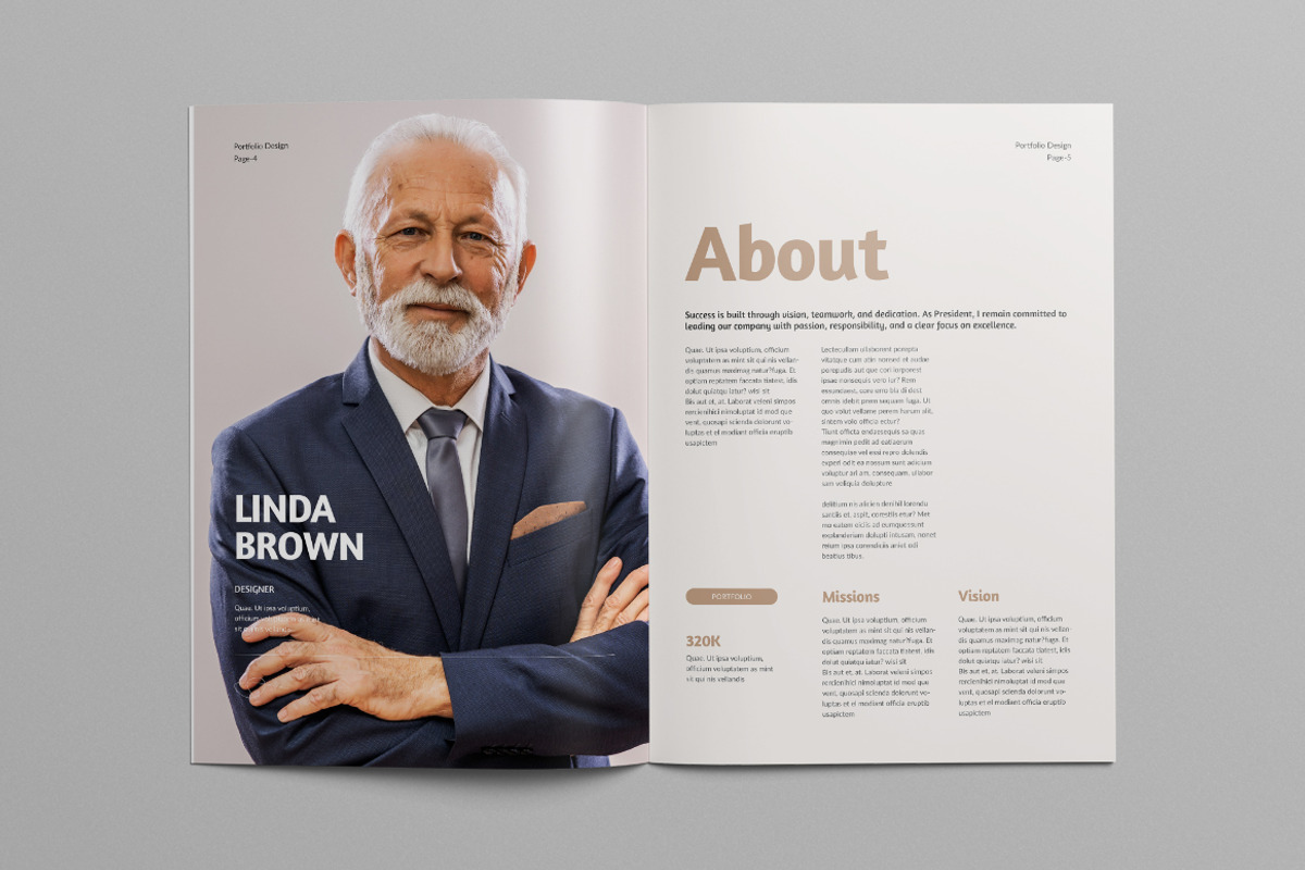 Works / Portfolio Template Canva, a Brochure Template by Pixelpick (Photo 3 of 9)