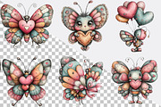 Whimsical Spring Butterfly Clipart B, an Illustration by SVGArt (Thumbnail 2 of 7)
