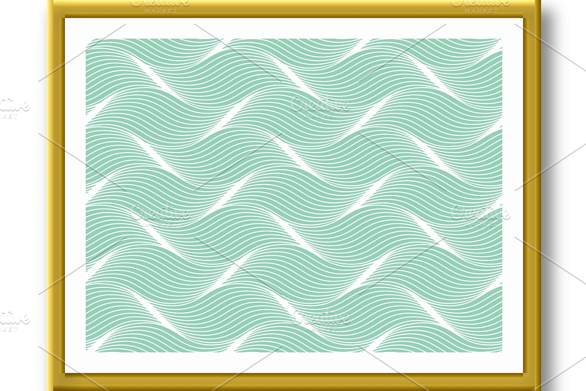 The geometric pattern with wavy, a Decorative Illustration by RODINA (Photo 2 of 3)