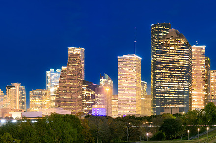 Houston City skyline at night