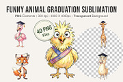 Funny Animal Graduation Sublimation, an Illustration by Artnoy (Thumbnail 1 of 8)