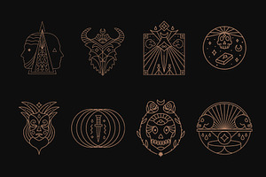 Mystic Symbols. Logo Design Kit.