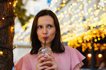 Woman with soda drink, a Person Photo by Elena Vagengeim