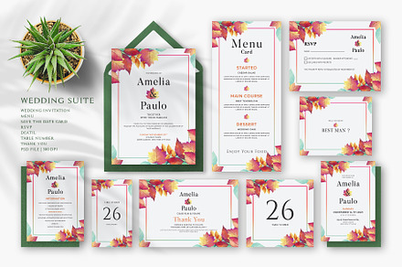 Wedding Invitation Template Set