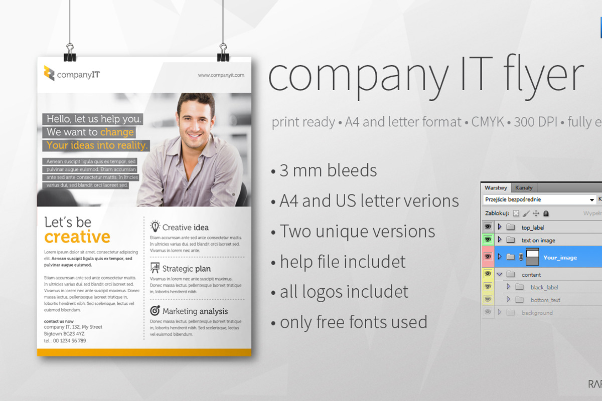 Company IT  flyer, a Flyer Template by buttonpl (Photo 1 of 4)
