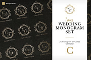 Wedding Monogram Set C, a Branding & Logo Template by Monogram World (Thumbnail 1 of 8)