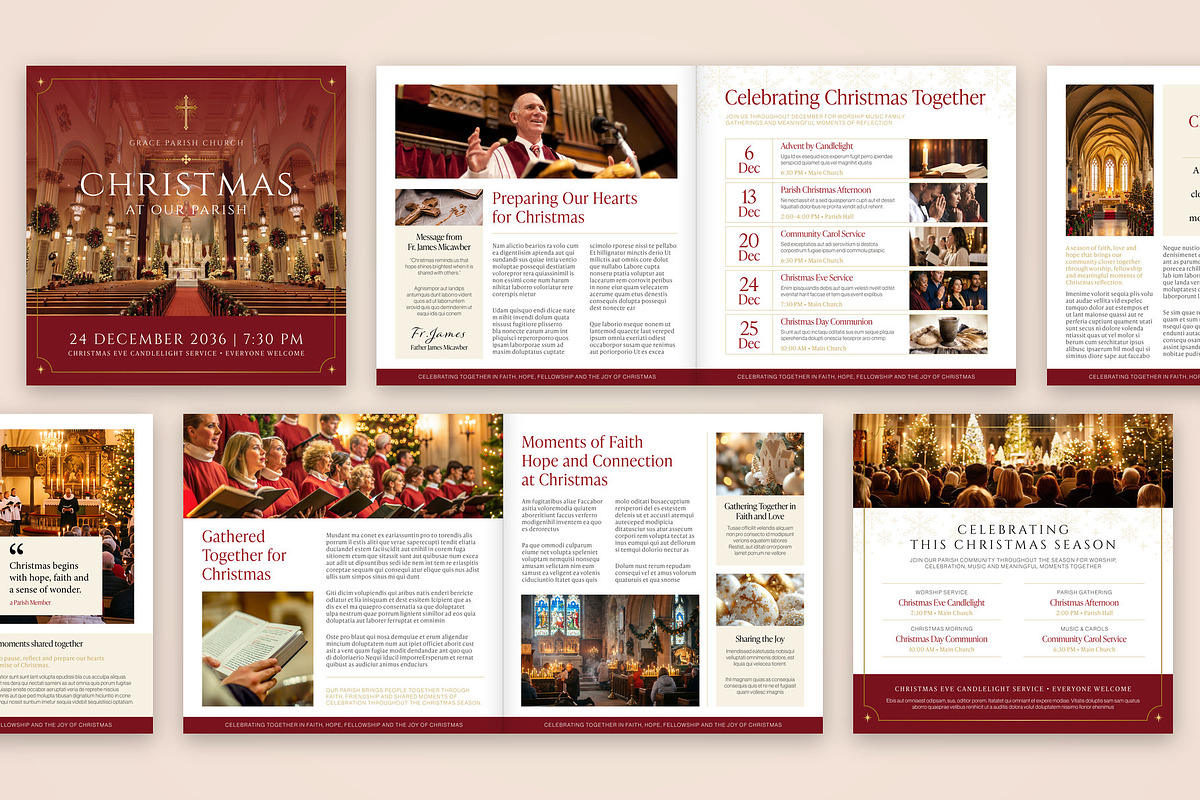 Square Christmas Church Magazine, a Magazine Template by BrandPacks (Photo 2 of 5)