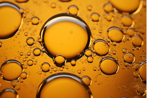 Oil bubbles yellow. Generate Ai, a Food & Drink Photo by Ylivdesign