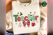 Coquette Teacher Christmas png, an Illustration by DreamArtGraphic (Thumbnail 3 of 5)
