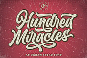 Hundred Miracles - Urban Restro Font, a Script Font by Subectype Studio (Thumbnail 1 of 11)