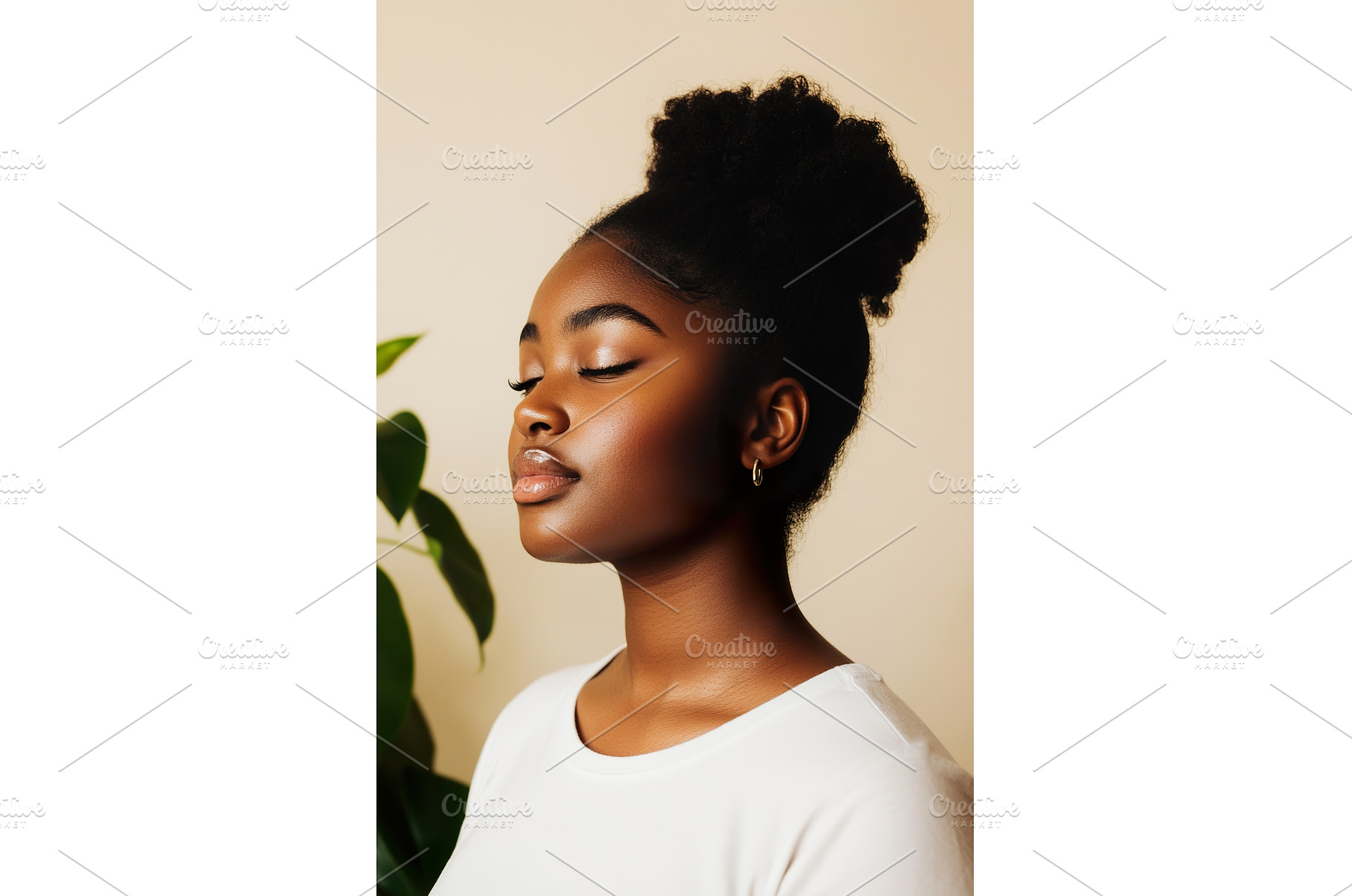 Peaceful african female young adult, a Person Photo by Lermont51