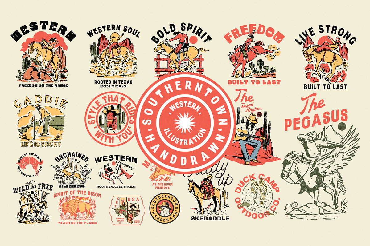 150 Vintage Illustrations (35% OFF!), an Illustration by Southerntown (Photo 3 of 8)