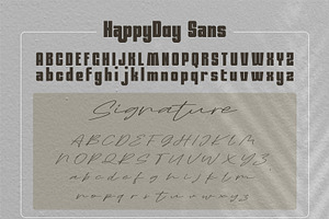 Happyday Script & Sans - Font Duo