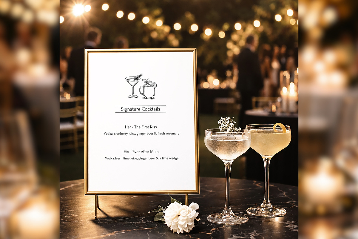 Luxury Signature Drinks Canva bd004, a Card Template by TyphoonStudio (Photo 1 of 8)