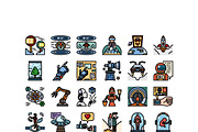 30 Futuristic Technology Icon Sets, an Outline Icon by VINZENCE STUDIO (Thumbnail 2 of 4)