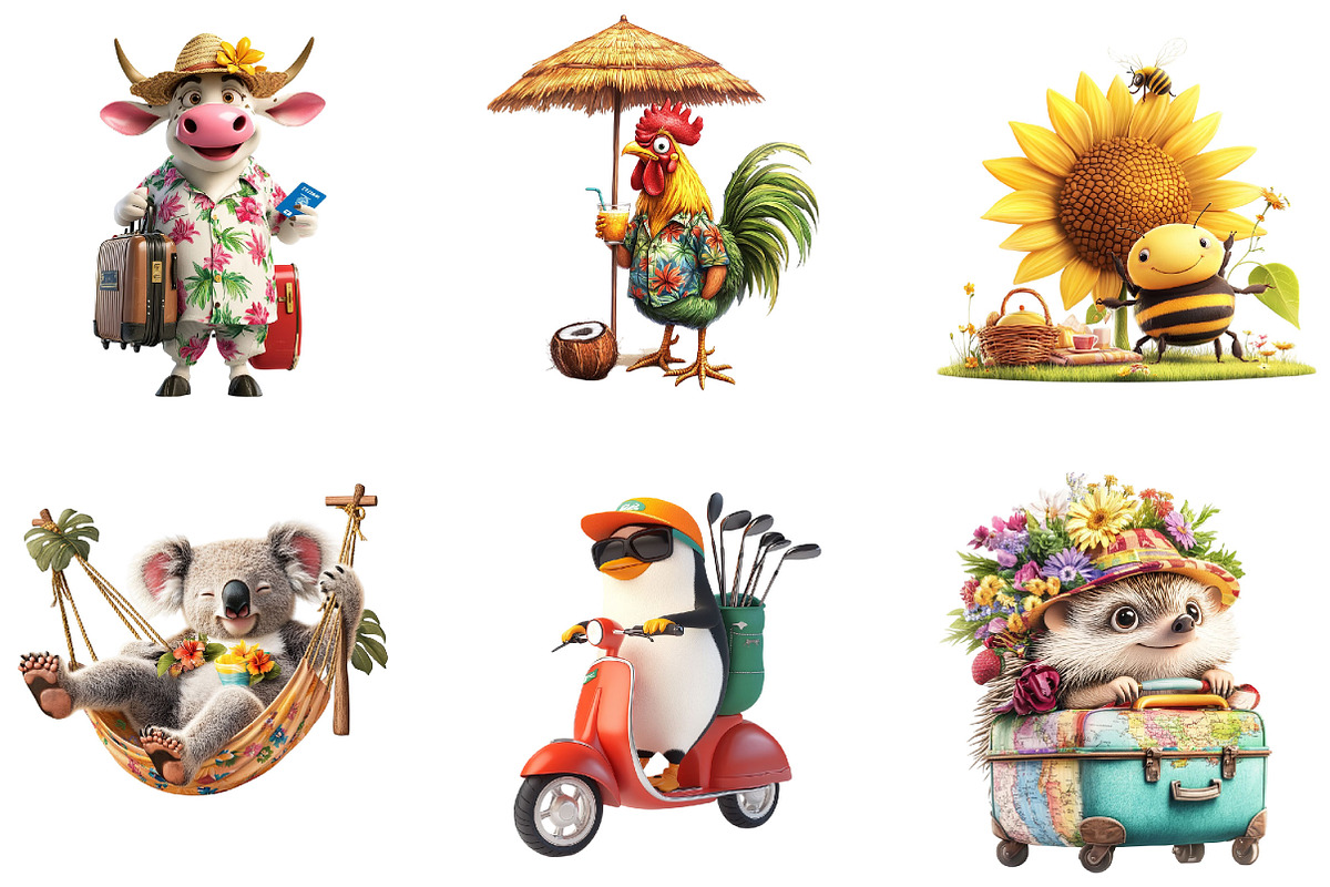 Quirky Retirement Clipart, a Seasonal Illustration by Designking (Photo 3 of 5)