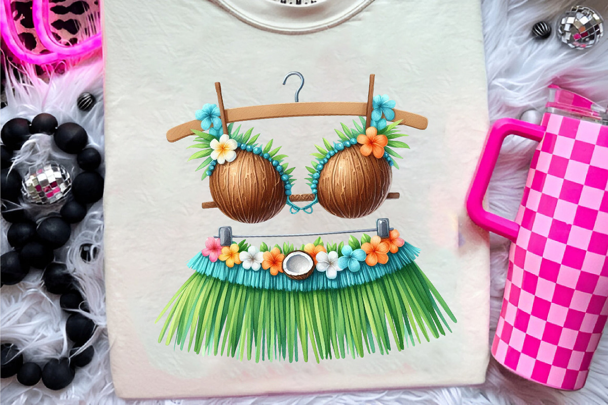 Cute Tropical Hula Dance Hawaiian, an Illustration by CreationArt (Photo 7 of 9)