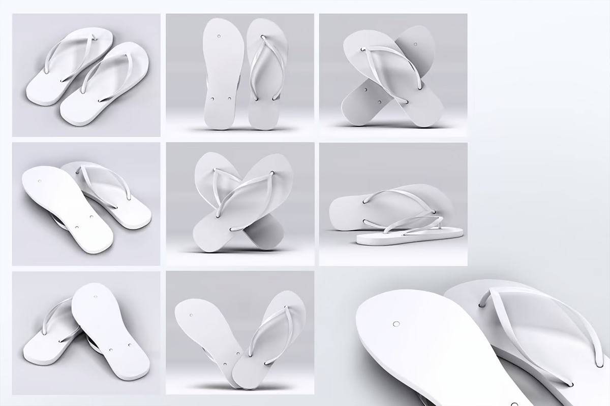 Flip Flops Sandals Mockup, an Advertising Mockup by Hubzway (Photo 9 of 9)